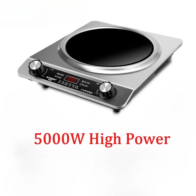High Power Concave Induction Cooktop Ceramic Multifunctional Hot Pot BBQ Stir Fry Burner Compatible with All Pots