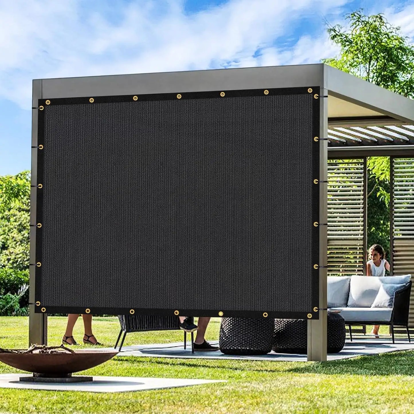 20' x 24' Outdoor Pergola Shade Cover with Grommets, 90% UV Protection