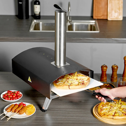 SucceBuy 12" Charcoal Pizza Oven – Portable Outdoor Grill