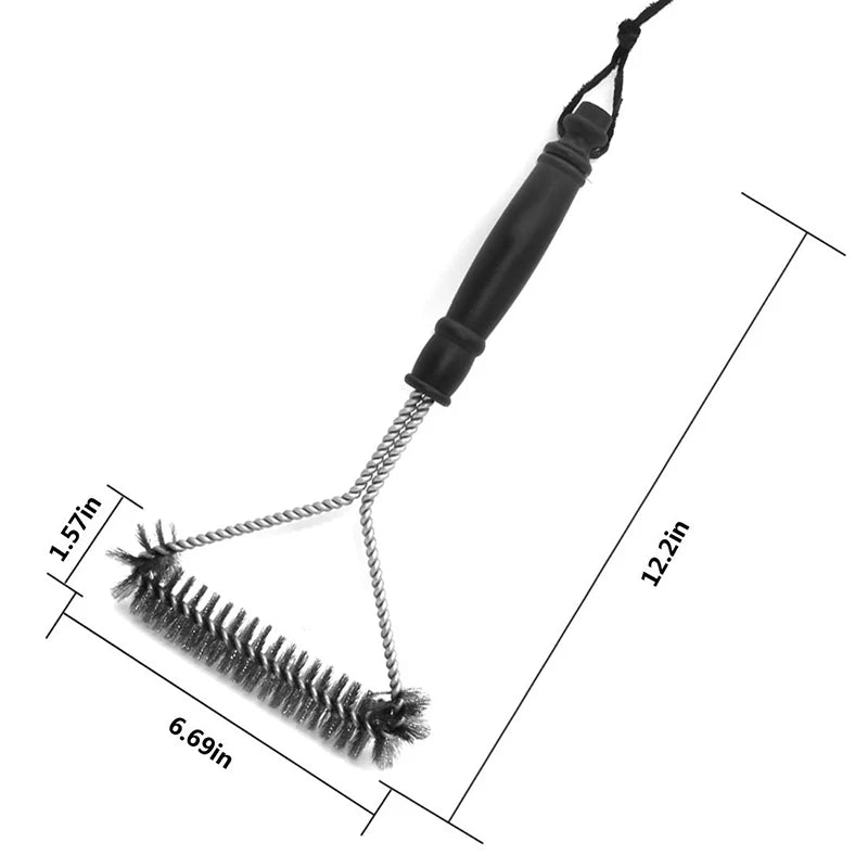 BBQ Grill Brush – Stainless Steel Bristle Cleaner for Non-Stick Grills & Accessories