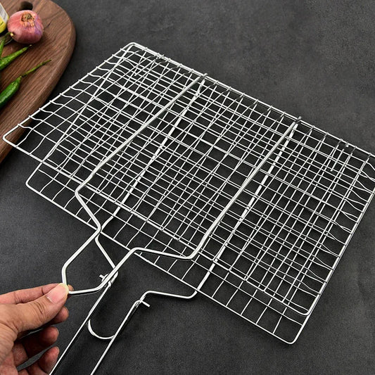 Non-Stick BBQ Grill Basket – Reusable Outdoor Grilling Basket for Vegetables, Meat & Barbecue Cooking