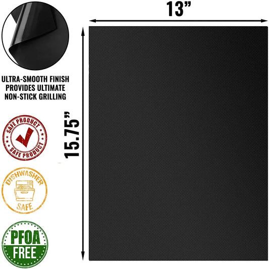 Non-Stick BBQ Grill Mat – Reusable Heat Resistant Baking & Grilling Mat (40×33cm)