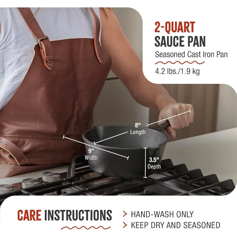 3QT Cast Iron Saucepan & Melting Pot