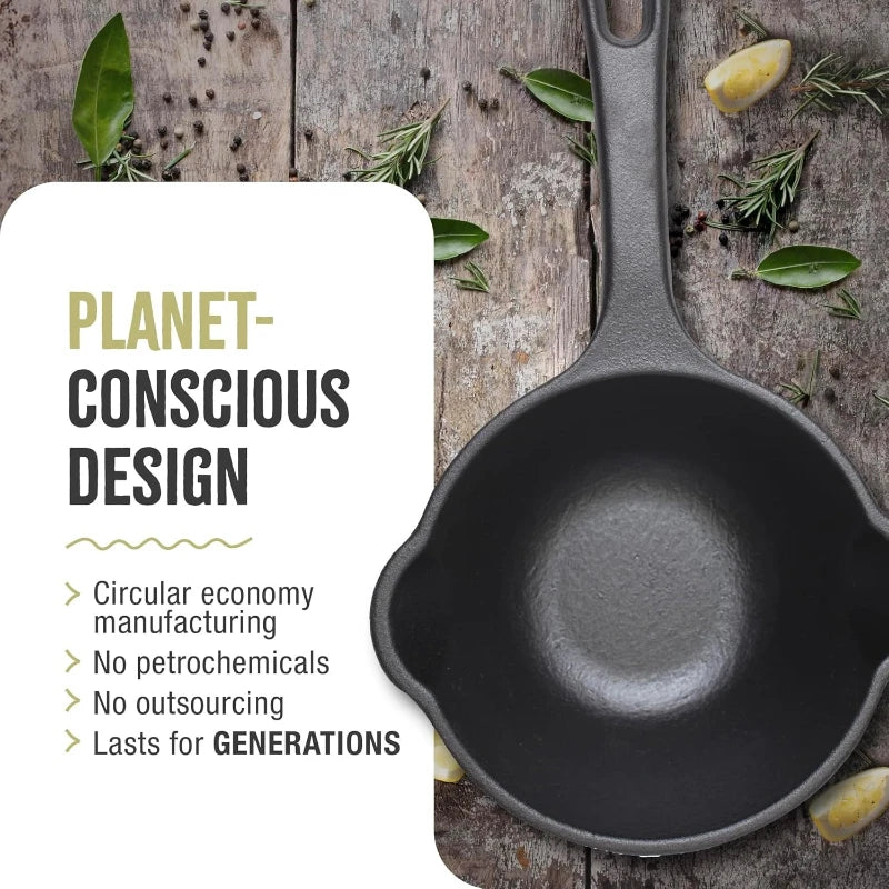 3QT Cast Iron Saucepan & Melting Pot