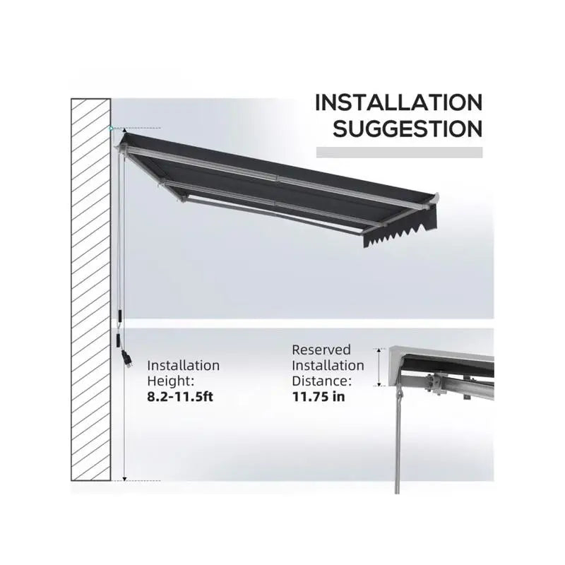 Retractable Electric Patio Awning with UV Protection & Weather-Resistant Design