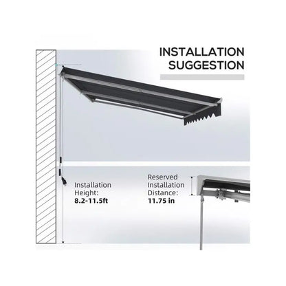 Retractable Electric Patio Awning with UV Protection & Weather-Resistant Design