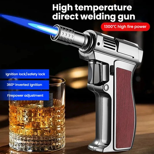 Windproof Butane Turbo Torch Lighter – for BBQ, Kitchen, Camping & Outdoor Use (Fuel Not Included)