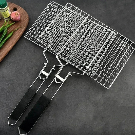 Non-Stick BBQ Grill Basket – Reusable Outdoor Grilling Basket for Vegetables, Meat & Barbecue Cooking
