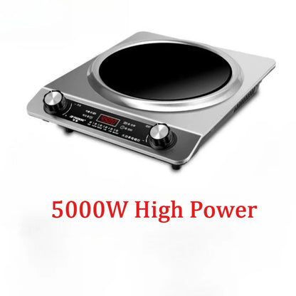 High Power Concave Induction Cooktop Ceramic Multifunctional Hot Pot BBQ Stir Fry Burner Compatible with All Pots