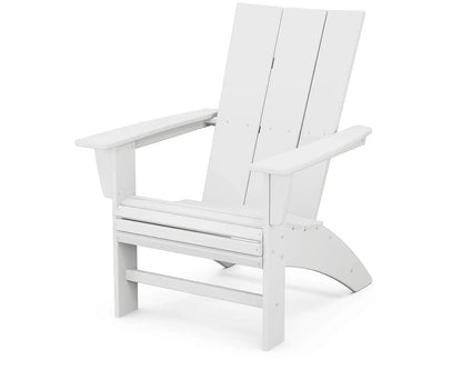 Modern Curveback Adirondack Chair, HDPE Outdoor Patio Furniture, All-Weather Fade-Resistant Deck, Garden & Fire Pit Chair