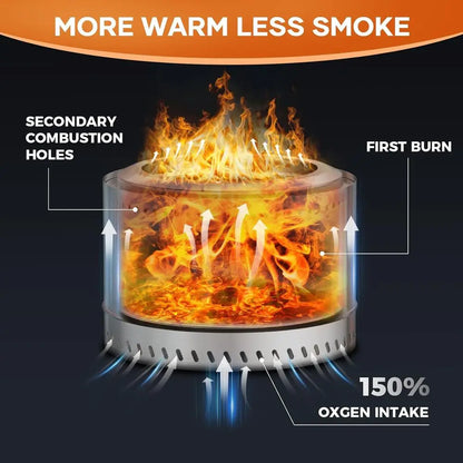 Portable 27" (Round) Outdoor Infrared BBQ Grill Pit