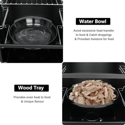 Heavy-Duty Vertical Propane Smoker with Cover & 3 Removable Racks