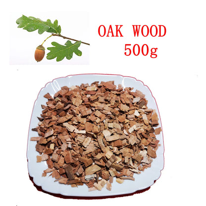 500g BBQ Smoking Wood Chips Food Smoker, Smoked Cocktails Barbecue Fruit Tree Sawdust Smoked Wood Block 0.5-3cm