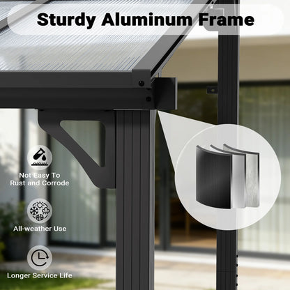 POLAR AURORA 10' x 12' Hardtop Gazebo with Aluminum Frame & Galvanized Steel Roof, All-Weather Design