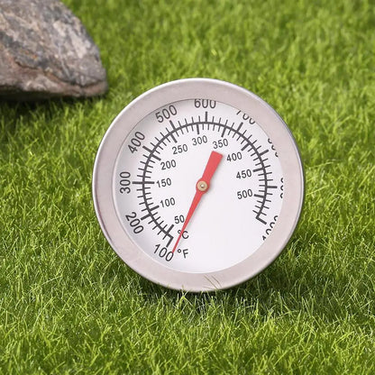 Built-In BBQ Grill Lid Thermometer Replacement – Compatible with Weber Traveler, Charcoal Grills, Smokers & Ovens (100–800°F)