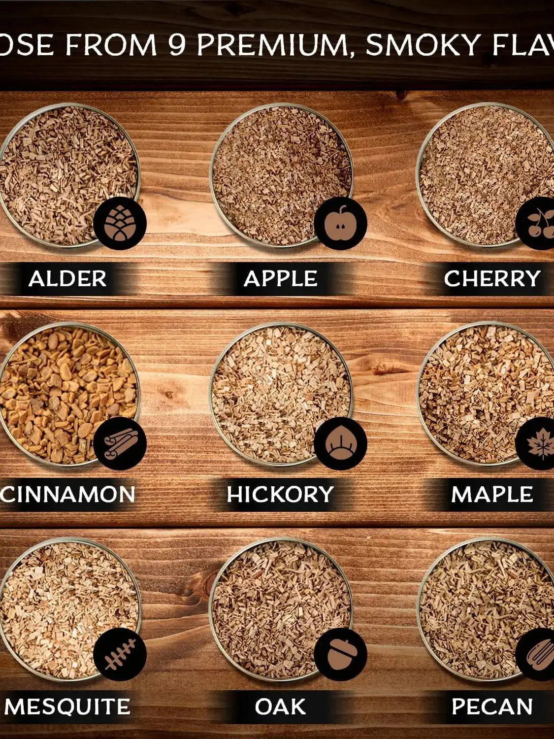 BBQ Smoking Wood Chips (125g–500g) – Apple & Oak Flavors for Grill and Smoker