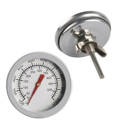 Built-In BBQ Grill Lid Thermometer Replacement – Compatible with Weber Traveler, Charcoal Grills, Smokers & Ovens (100–800°F)