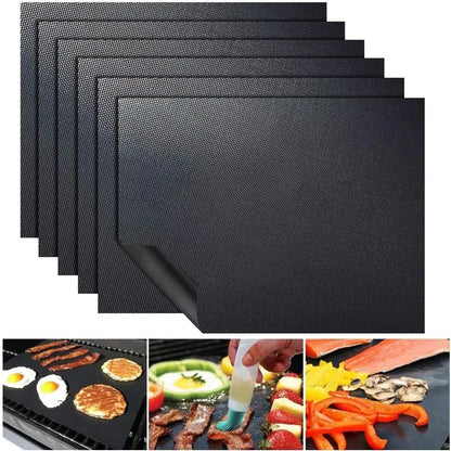 Non-Stick BBQ Grill Mat – Reusable Heat Resistant Baking & Grilling Mat (40×33cm)