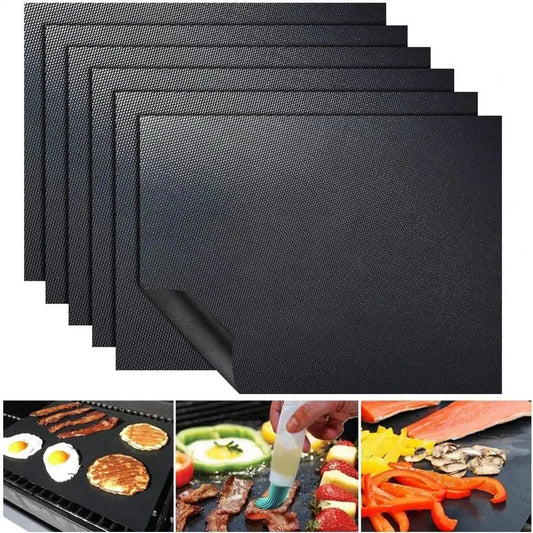 Non-Stick BBQ Grill Mat – Reusable Heat Resistant Baking & Grilling Mat (40×33cm)