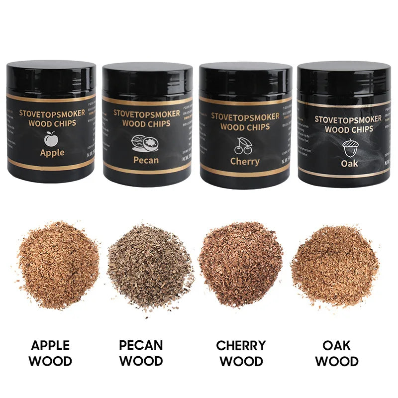 Kitchen Smoked Wood Shavings, Apples, Walnuts, Cherries, Oak Flavors, Molecular Cooking Wood Chips
