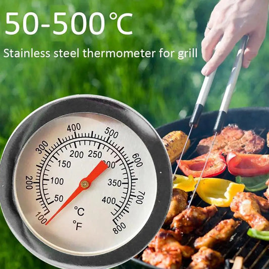 Built-In BBQ Grill Lid Thermometer Replacement – Compatible with Weber Traveler, Charcoal Grills, Smokers & Ovens (100–800°F)