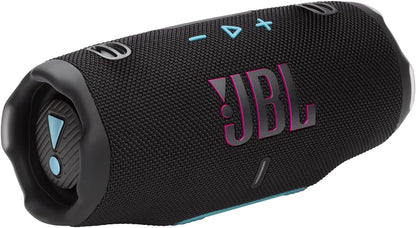 JBL Charge 6 Portable Bluetooth Speaker, Waterproof & Drop-Proof, AI Sound Boost, 28H Playtime, Power Bank, Black