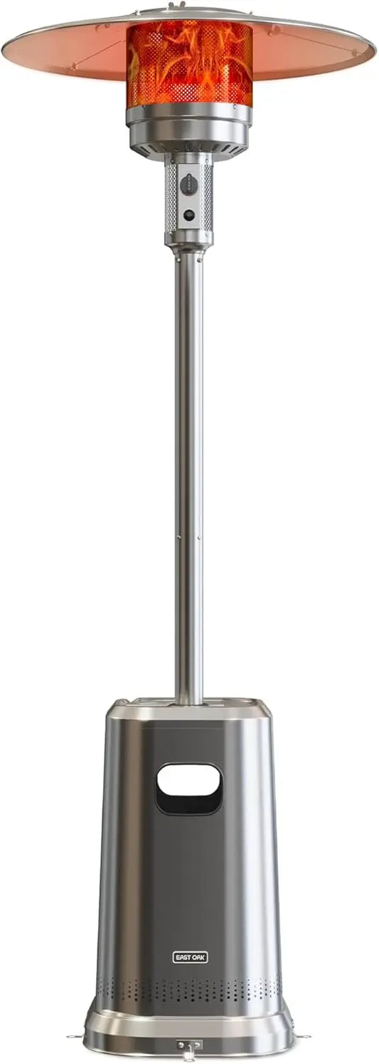 50,000 BTU Outdoor Patio Heater with Stainless Steel Burner, Table Design and Wheels for Home and Commercial Use