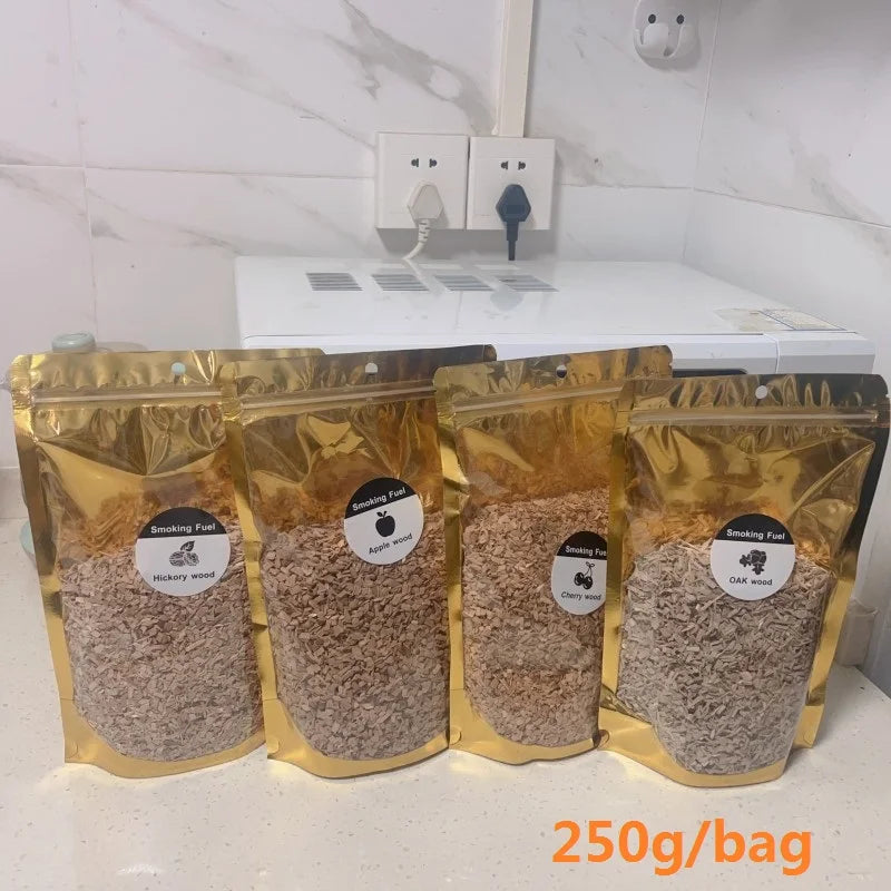 BBQ Smoking Wood Chips (125g–500g) – Apple & Oak Flavors for Grill and Smoker