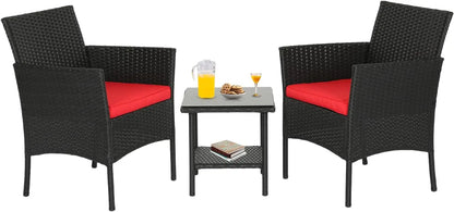 5-Piece Outdoor Patio Furniture Set – Wicker Rattan Sectional Sofa & Chairs for Backyard & Porch
