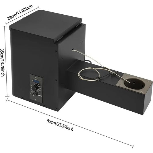 250W Adjustable Electric Wood Pellet Smoker Grill Hopper Assembly Kit – 180–450°F Dual-Function Wind Control for BBQ, Smoking