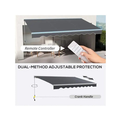 Retractable Electric Patio Awning with UV Protection & Weather-Resistant Design