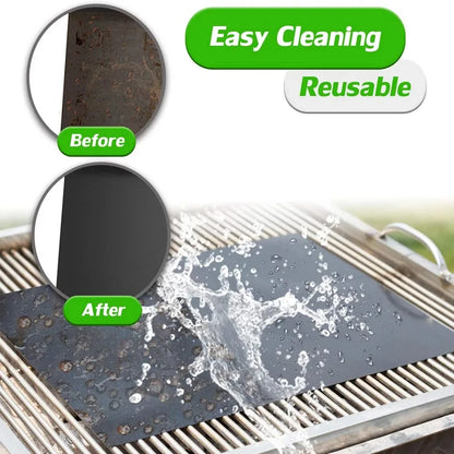 Non-Stick BBQ Grill Mat – Reusable Heat Resistant Baking & Grilling Mat (40×33cm)