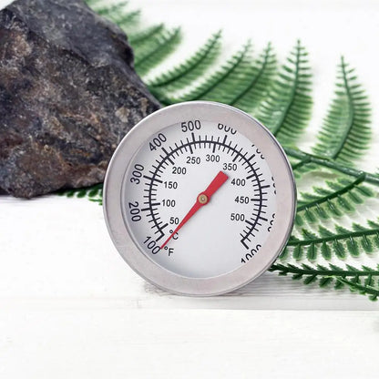 Built-In BBQ Grill Lid Thermometer Replacement – Compatible with Weber Traveler, Charcoal Grills, Smokers & Ovens (100–800°F)