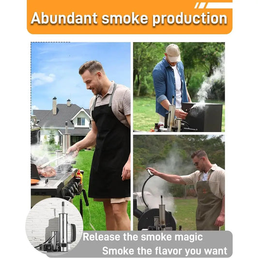 Cold Smoke Generator for Grill – 304 Stainless Steel Double-Tube Smoker with Anti-Scald Handle for Camping & BBQ