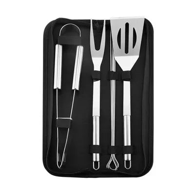 Stainless Steel BBQ Tool Set – Outdoor Grill Accessories Kit with Portable Storage Bag