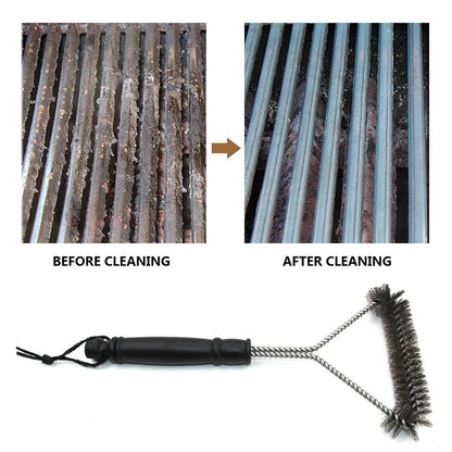 BBQ Grill Brush – Stainless Steel Bristle Cleaner for Non-Stick Grills & Accessories