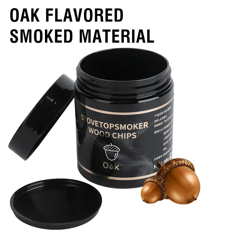Kitchen Smoked Wood Shavings, Apples, Walnuts, Cherries, Oak Flavors, Molecular Cooking Wood Chips