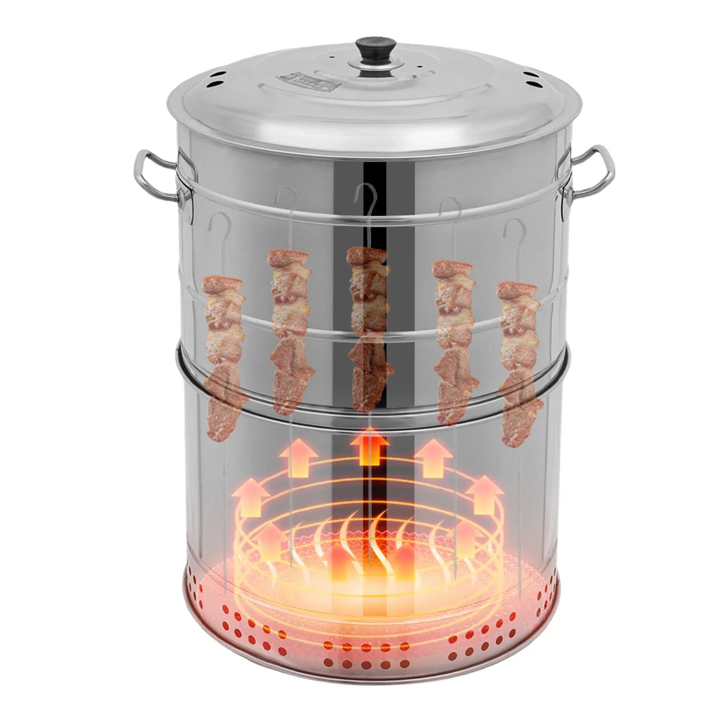 Stainless Steel Charcoal Barbecue Grill with 50 Skewers – Outdoor Camping & BBQ Grill