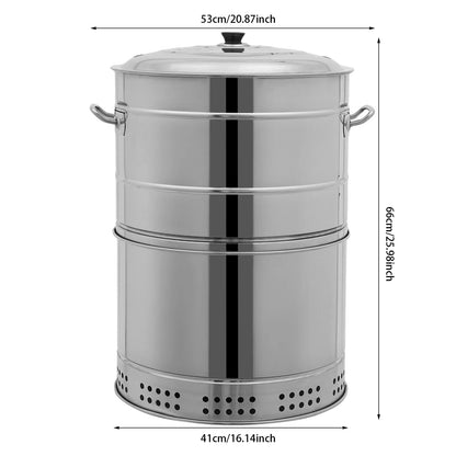 Stainless Steel Charcoal Barbecue Grill with 50 Skewers – Outdoor Camping & BBQ Grill