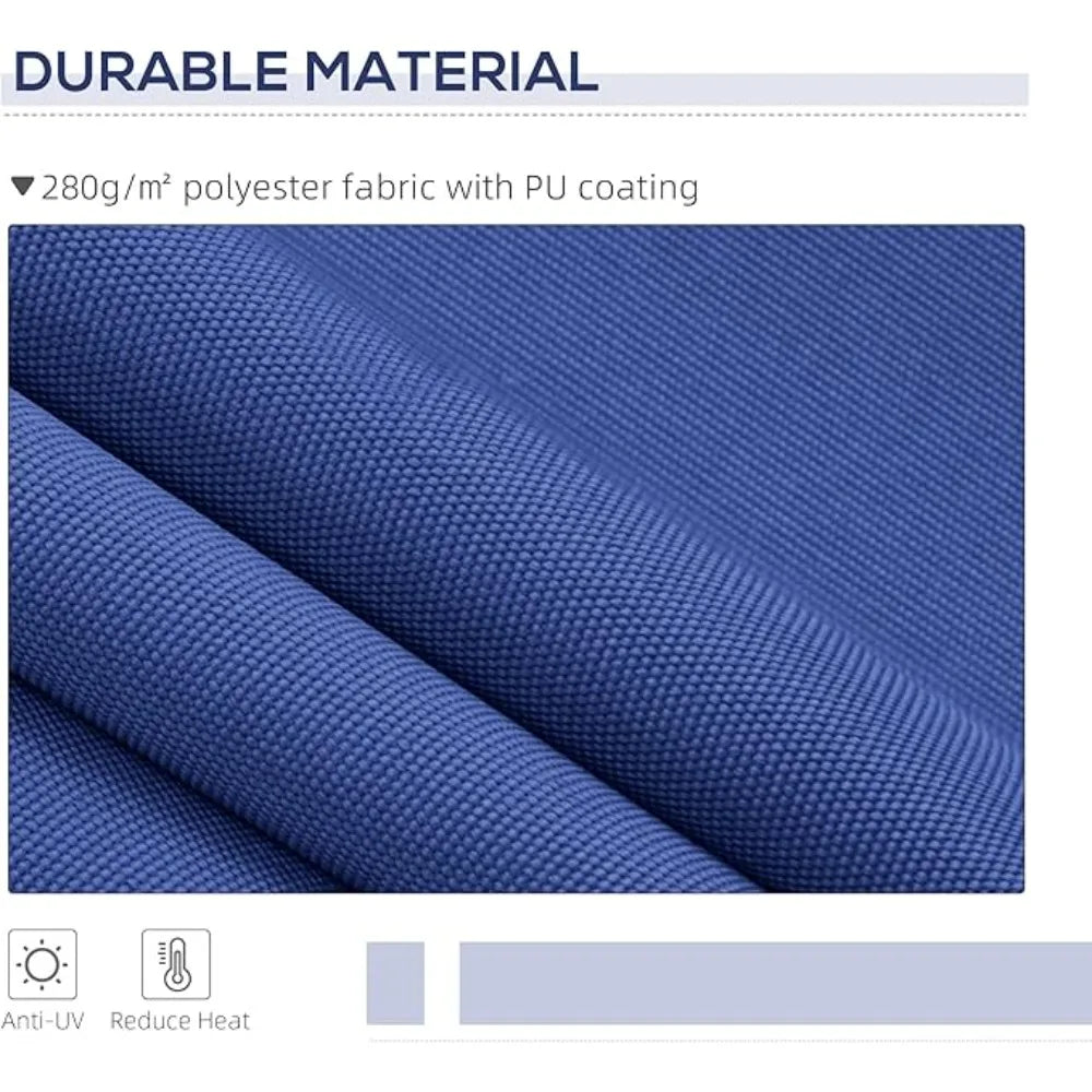 13' x 8' Retractable Patio Awning with Manual Crank & UV-Resistant Fabric