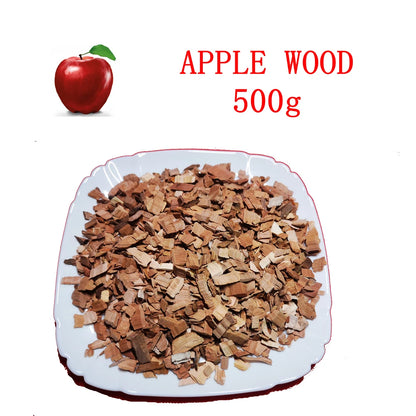 500g BBQ Smoking Wood Chips Food Smoker, Smoked Cocktails Barbecue Fruit Tree Sawdust Smoked Wood Block 0.5-3cm