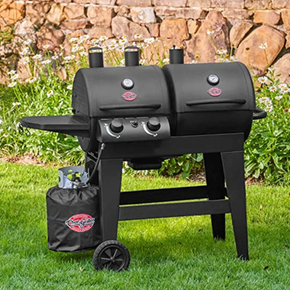 2-Burner Propane & Charcoal Combo Grill and Smoker with 870 Sq. In. Cooking Area
