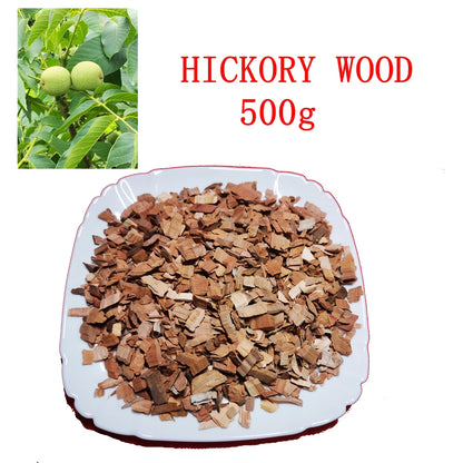 500g BBQ Smoking Wood Chips Food Smoker, Smoked Cocktails Barbecue Fruit Tree Sawdust Smoked Wood Block 0.5-3cm