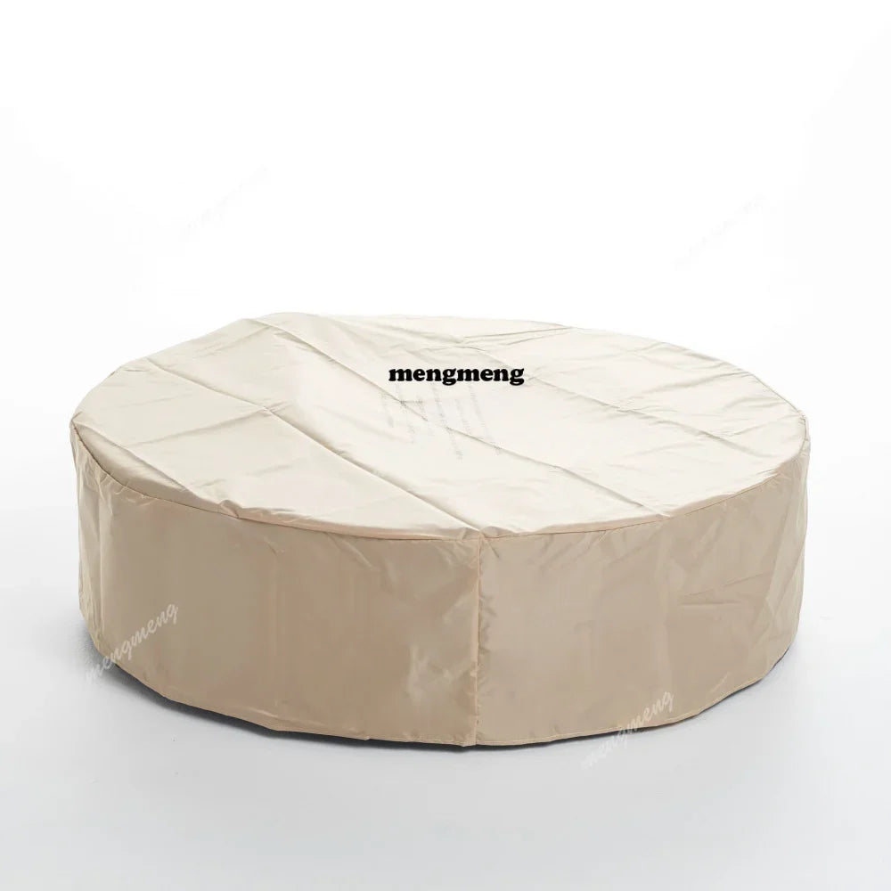 M138 Round Outdoor Concrete Propane Fire Pit-Modern Light Grey for Patio- Garden and Backyard. No Assembly Needed for Camping