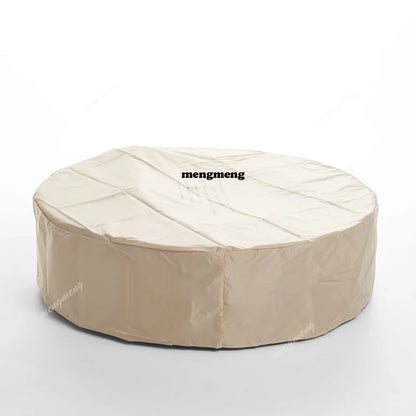 M138 Round Outdoor Concrete Propane Fire Pit-Modern Light Grey for Patio- Garden and Backyard. No Assembly Needed for Camping