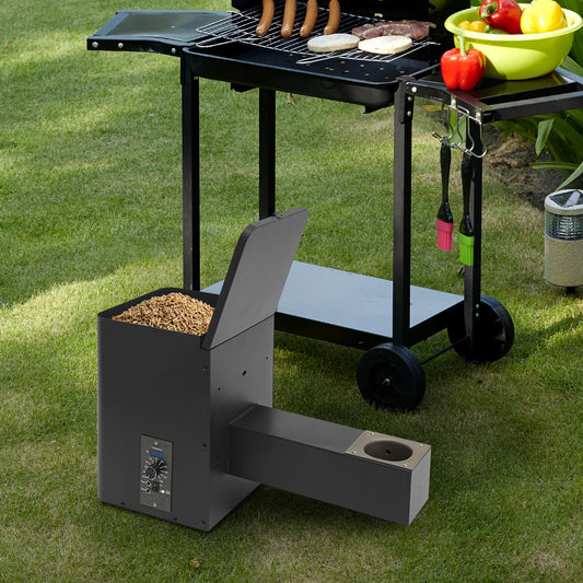 Pellet Smoker Hopper Assembly Kit – 180–450°F Precision Temperature Control with Dual-Function Wind System.
