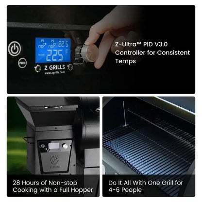 2026 Electric Pellet Smoker & Grill – 700 sq. in. Cooking Space, PID 3.0 Precision Control, Dual Meat Probes & 28-Hour Hopper