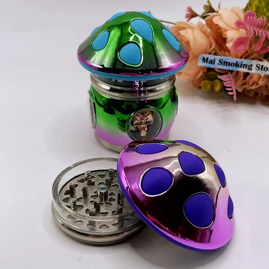 Large Manual Herb Grinder – Mushroom Design Spice Grinder for Pepper, Salt & Herbs