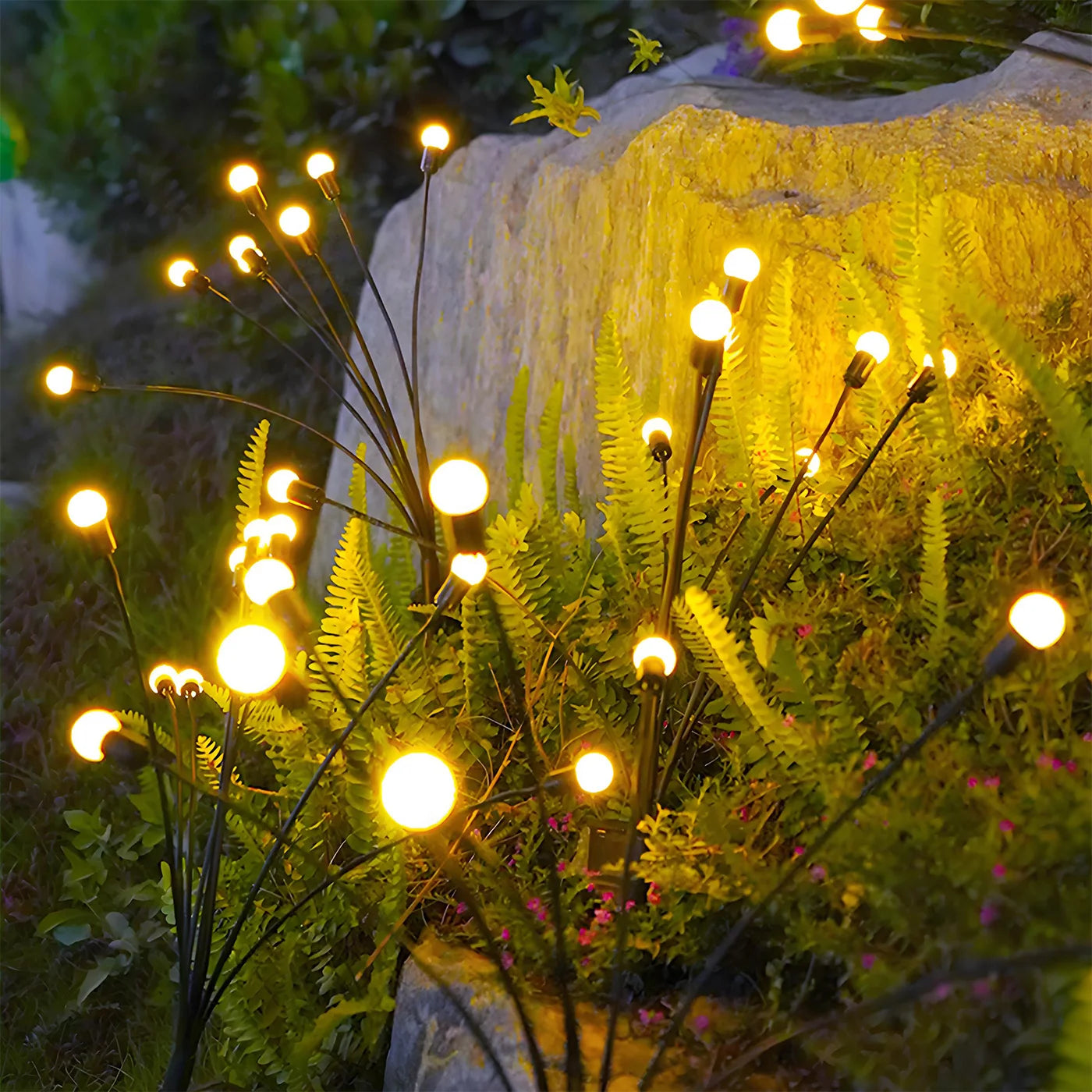 8-Head Solar Firefly Lights LED- Solar Outdoor Decorative Garden Lights Waterproof High Flexibility