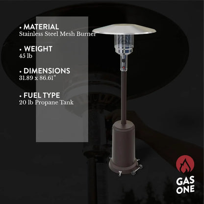 Outdoor Heaters for Patio 50,000 BTU Propane Heater, Portable with Wheels